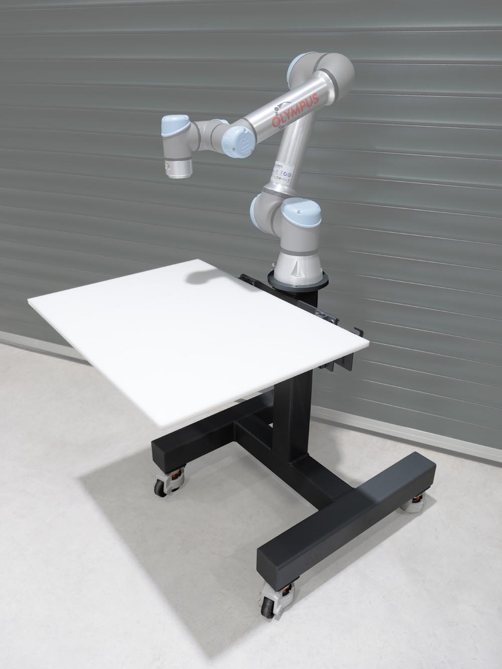 Olympus Technologies offers a range of standard and bespoke cobot trolleys and stands with everything designed with the final application in mind. If one of our standard products doesn’t meet your requirements we are more than happy to use our in-house skills to create you a custom designed trolley.