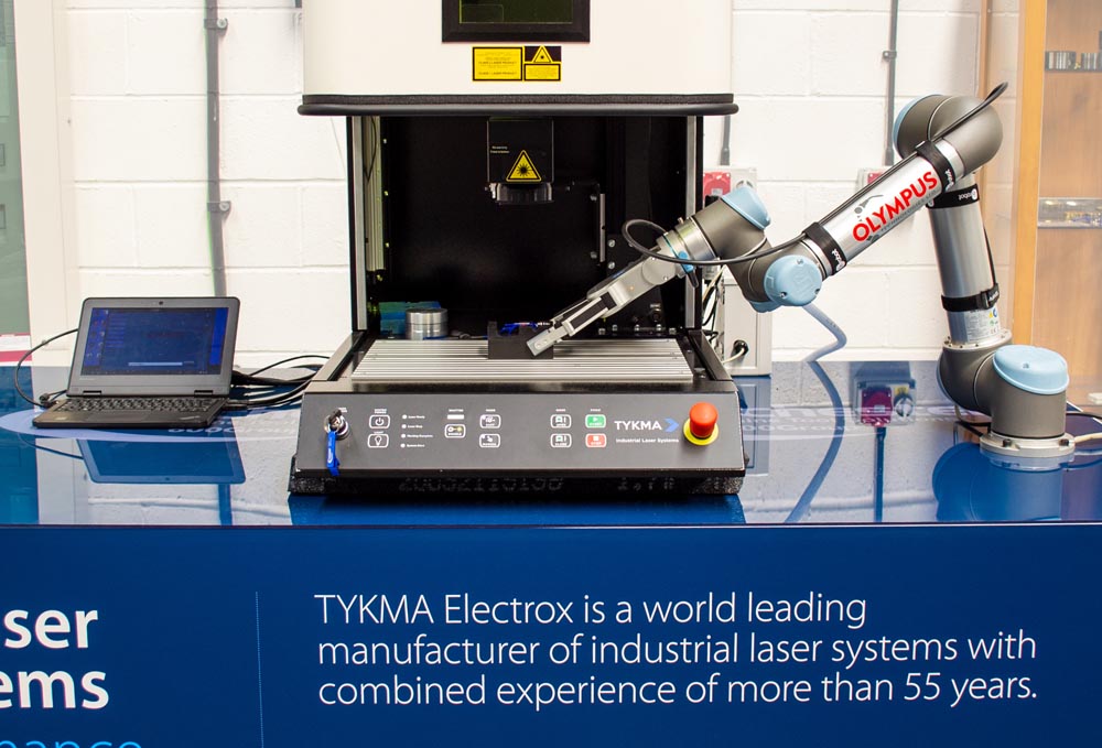 Olympus Technologies offers a standard laser marking solution, currently integrated to the Tykma Electrox Laser Marking range of machines, though we can develop solutions with other laser marking manufacturers.